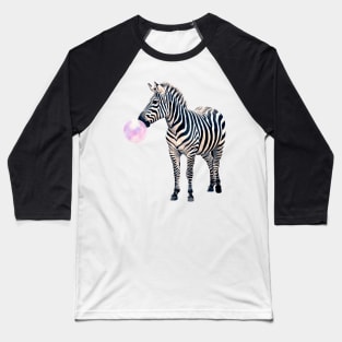 Bubblegum Zebra Baseball T-Shirt